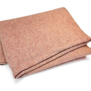 Vintage Woolrich Woven Wool/Woolen Blanket, Rose/Pink with surged edge